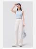 Spring Women's Slimming High Waist Loose Fit Black Straight Leg Pants
