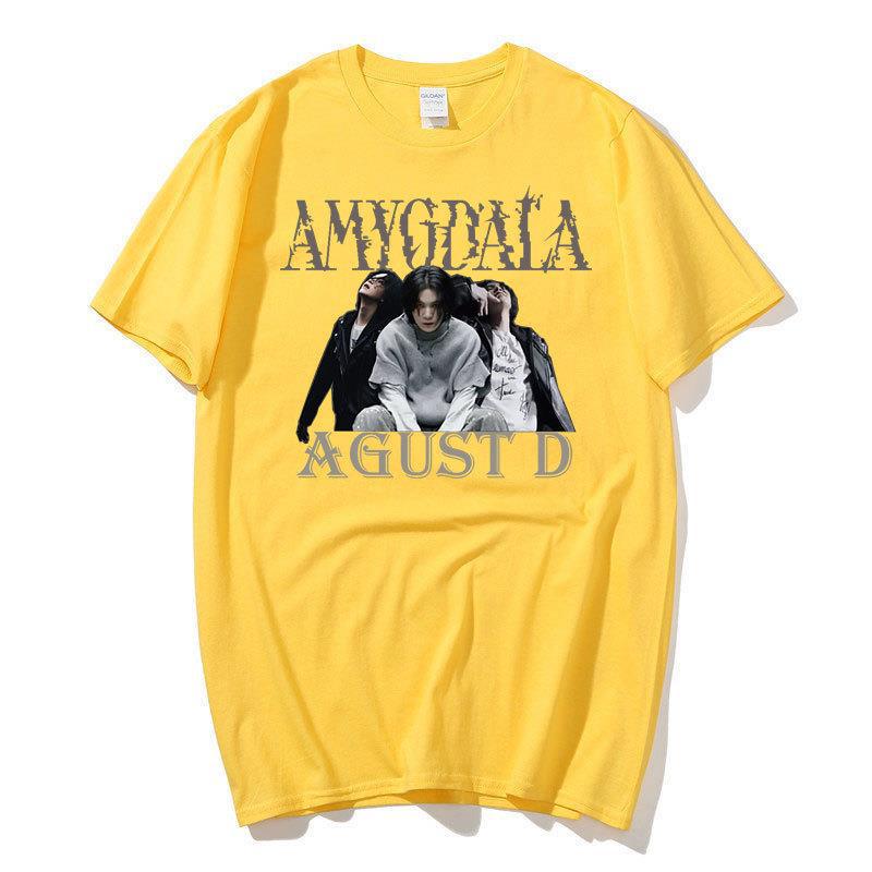 Fans Support The Suga Singer Group Around Harajuku Print Fashion Men'S And Women'S T-Shirts