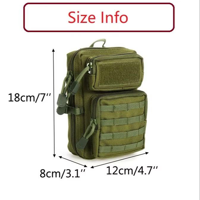 Waterproof Outdoor Tactical Molle Waist Bag Hiking Travelling Sling Backpack Waist Packs Shoulder Bag Pouch