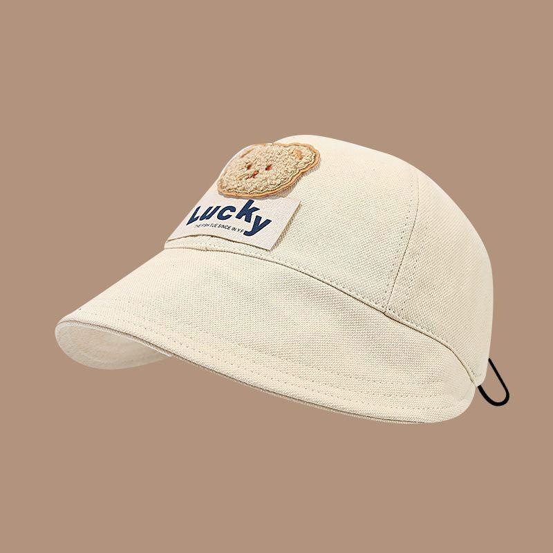 Pălărie de Bebeluș Urs Desene Animate Pentru Băiat Fată Bor Lat Casual Exterior Pălării de Protecție Solară Pentru Copii Pălării de Pescar Drăguțe Ajustabile cu Vârf