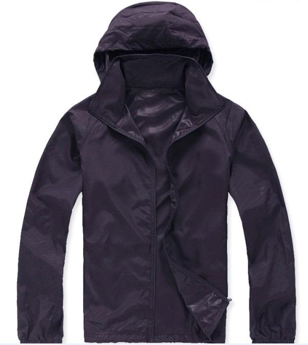Female Clothing Women's Solid Colored Hooded Long Sleeved Jacket Wind Breaker Sun Protection Jacket Outdoor Sports Jacket
