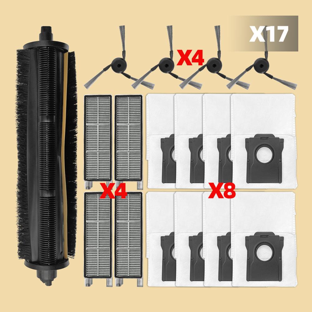 Accessories Compatible For ( MOVA Z50 Ultra ) Robot Vacuum Parts Main Roller Side Brush HEPA Filter Dust Bag Tricut Mop Cloth
