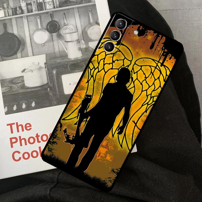 Daryl Dixon The Walking Dead Phone Case For Samsung Galaxy S24 S22 S23 Ultra S20 S21 S24 FE S9 S10 Plus Note 10 20 Ultra