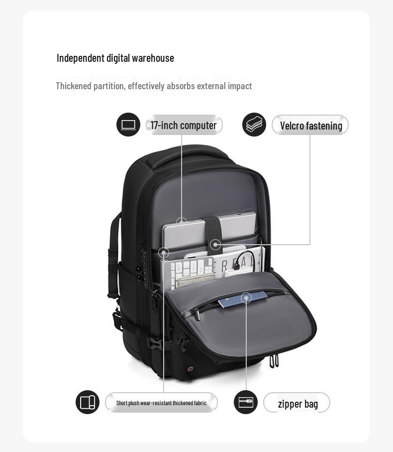 Popular Large Capacity Rolling Duffel Bag: Anti-Theft, Waterproof, Vacuum Compression Travel Suitcase Backpack
