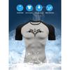 Men's Dark Tribal Tattoo Cross Compression T-Shirt Absorb Sweat for Gym Running Fitness Training
