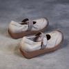 Johnature Genuine Leather Soft Sole Retro Slip-on Shoes Casual Soft Cowhide Women's Flat Shoes