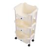 Storage Cart with Caster Wheels High Capacity Rolling Trolley Cart for Bathroom Kitchen Classroom