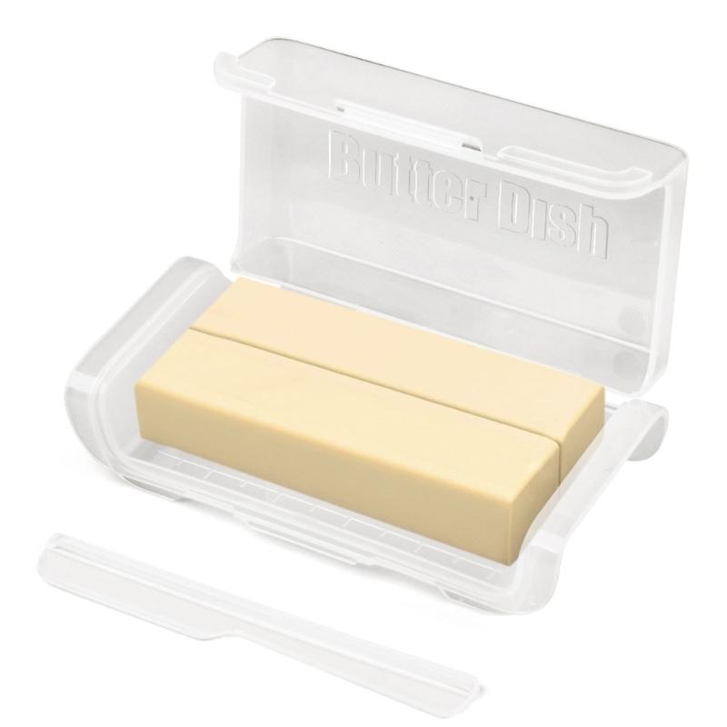 

Butter Dividing Storage Box with Lid Kitchen Storage Seal Butter Splitting Box Cheese Box for Fridge Countertop чистый
