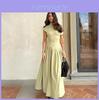 Elegant Polyester Silksoft Offshoulder Midi Dress For Spring Fashion Enthusiasts