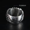 Adjustable Open Ring Men Women Angel Wing Demon Motif Plated Geometric Finger Vintage Boho Style