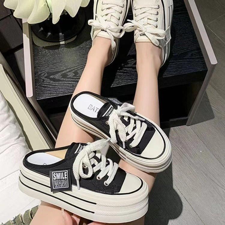 Baotou slippers summer, new platform mesh shoes, breathable mesh half slippers
