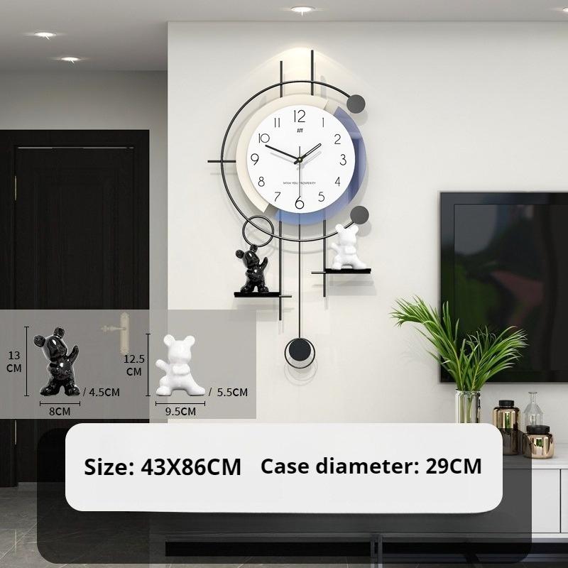 

Silent Wall Clock Modern Creative Wall Clocks Dining Room Large Household Hanging Clock Living Room Decoration Accessories