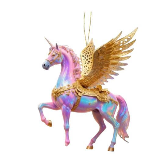 Horse Pendant 2D Acrylic Realistic Horse Decoration Christmas Ornament with Hanging Loop Equestrian Lovers Holiday Decor