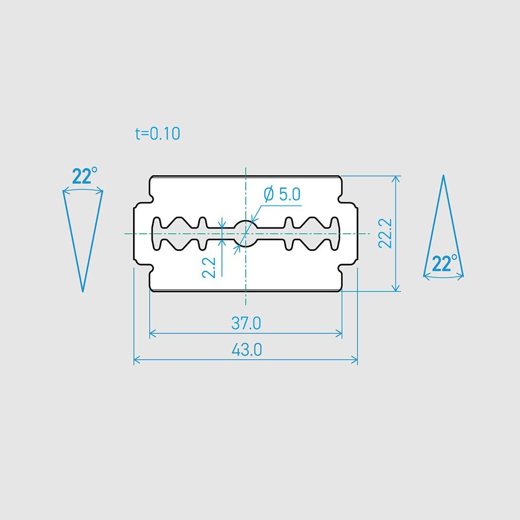Kai Corporation Dünnes Rasiermesser Hergestellt für Profi-Maschine 750BH2024 Klingen, Japan, Verwendung, Schneiden, Folie, Urethan, Papier, DIY, B43-1SW, 22°, 200-Blatt