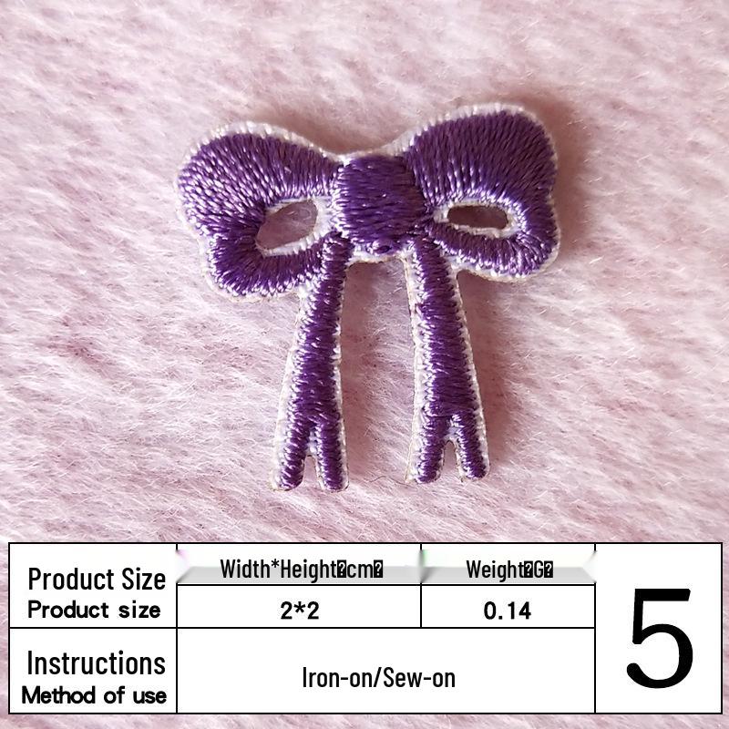 Small Cute Bow Embroidery Iron-On Cloth Patch for DIY Clothing & Accessories