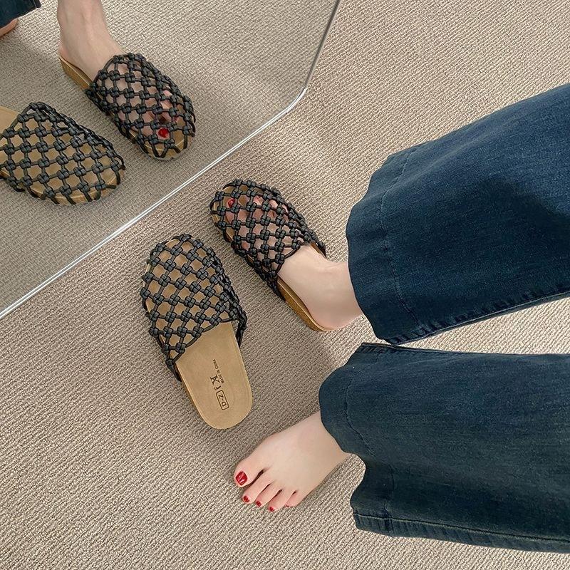 Healing Style Gentle And Comfortable Home Relaxation Cozy Slippers Women'S Shoes Hollow Trend Fashion