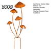Outdoor Decorative Yard Art Metal Mushroom Garden Stake, Retro Mushrooms Statue, Style Set Stake Plant Sculpture for Lawn Planter Decor Fade Resistant