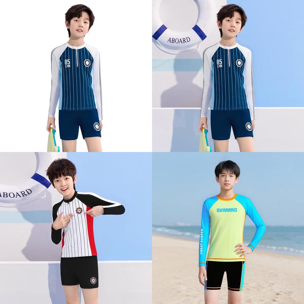 Kinder Badesachen Jungen Langarm Sonnenschutz Anzug Für Wassersport Und Training