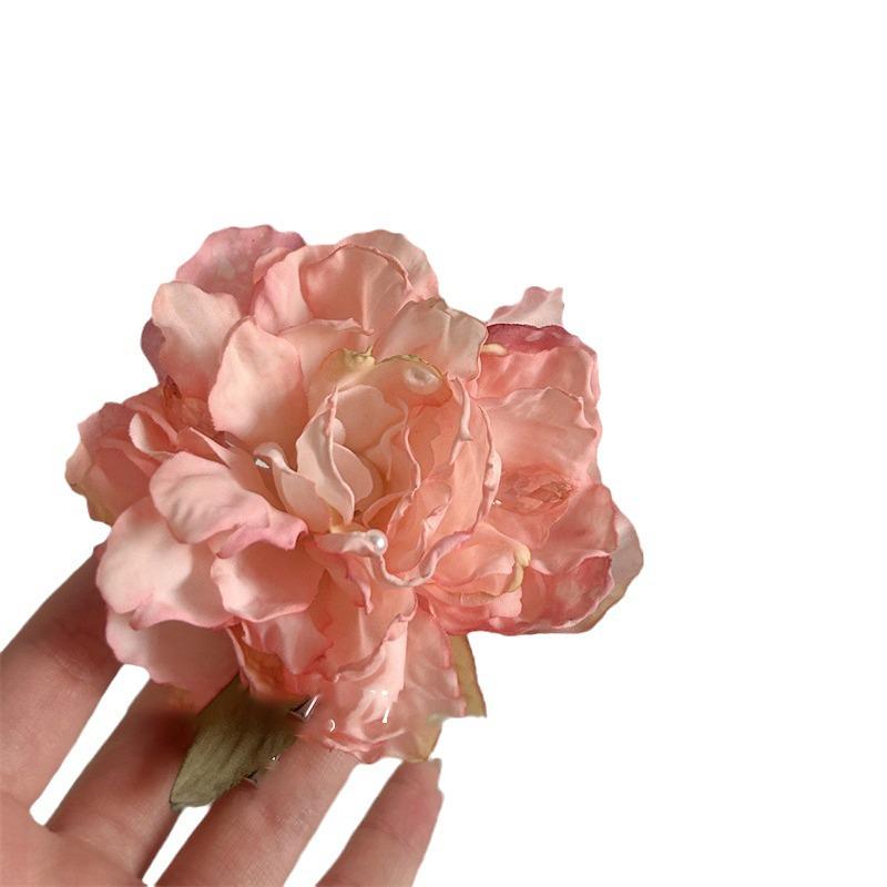 Elegant Floral 3D Hair Clip - Sweet Bangs Duckbill Accessory for Summer