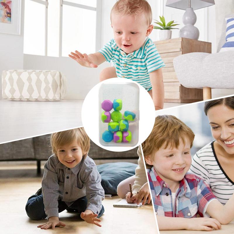 10Pcs Pebble Grab Toy Fun Interactive Stress Relief Stone Pebbles Set Hand Eye Coordination Training Toy for Party Board Games