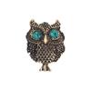 Women Men Owl Brooch Enamel Rhinestone Animal Pins Women's Coat Accessories Banquet Corsage Pin Gift