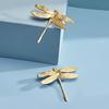 2pcs Dragonfly Design Solid Brass Cabinet Knobs - Polished Finish, Easy Install Drawer Pulls for Home Decor & Furniture