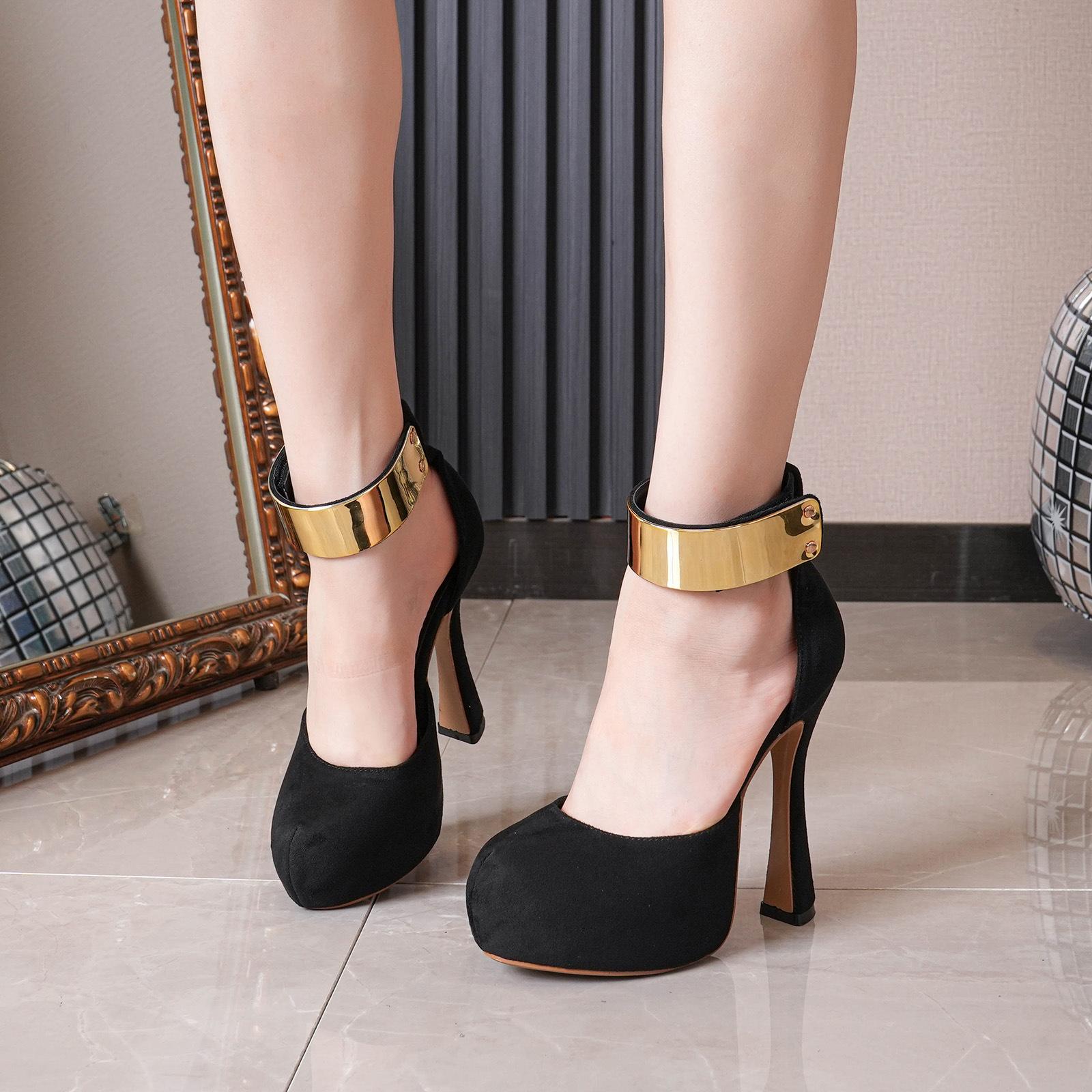 

Clothing top women s fashion 16cm hate sky high women s shoes sexy black waterproof table with high heels 35 чёрный
