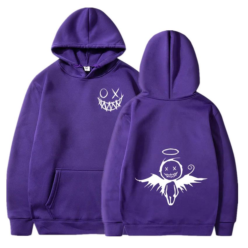 Autumn and Winter New Smiling Angel Hoodie, Hip-hop Street Classic Hoodie, Outdoor Fashionable Casual Long Sleeved Warm Hoodie