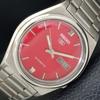 GENUINE VINTAGE SEIKO 5 AUTOMATIC 7009A JAPAN MENS RED DIAL WATCH A702404-5 R124-a702404