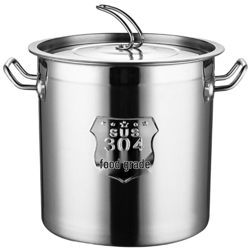 JingQingFu 304 Stainless Steel Commercial Stock Pot with Lid
