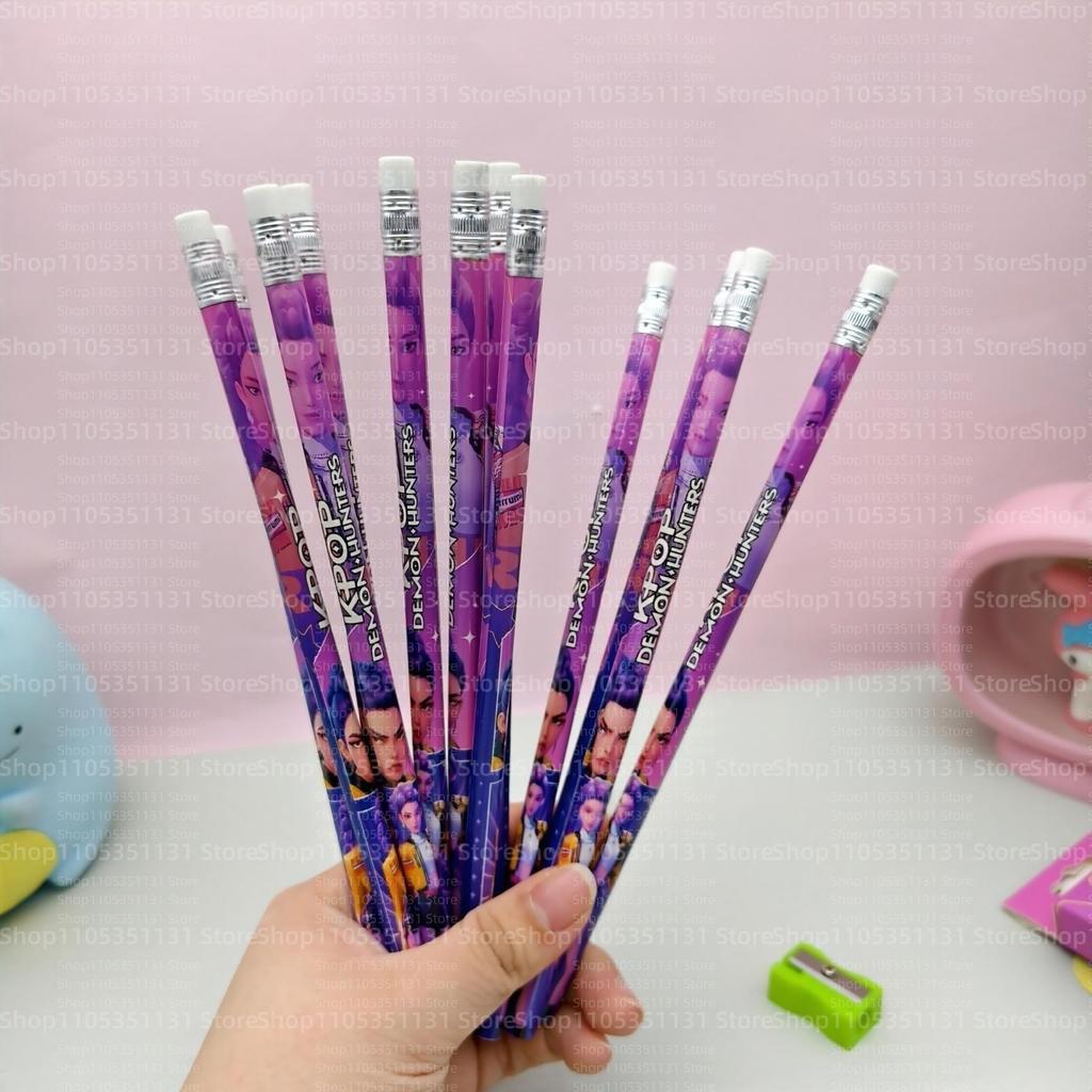 Anime Girls Lumi Mila Zoi Witch Hunter Pencils 2B HB Colors Pencils Cute Cartoon Student Stationery Set for Daily Learning Gifts
