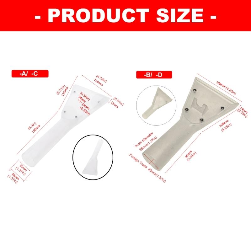 Multipurpose Sprayer Vacuum Extractor Nozzle Head Carpet Sofa Machine Clear Scraper Head Household Cleaning Tool