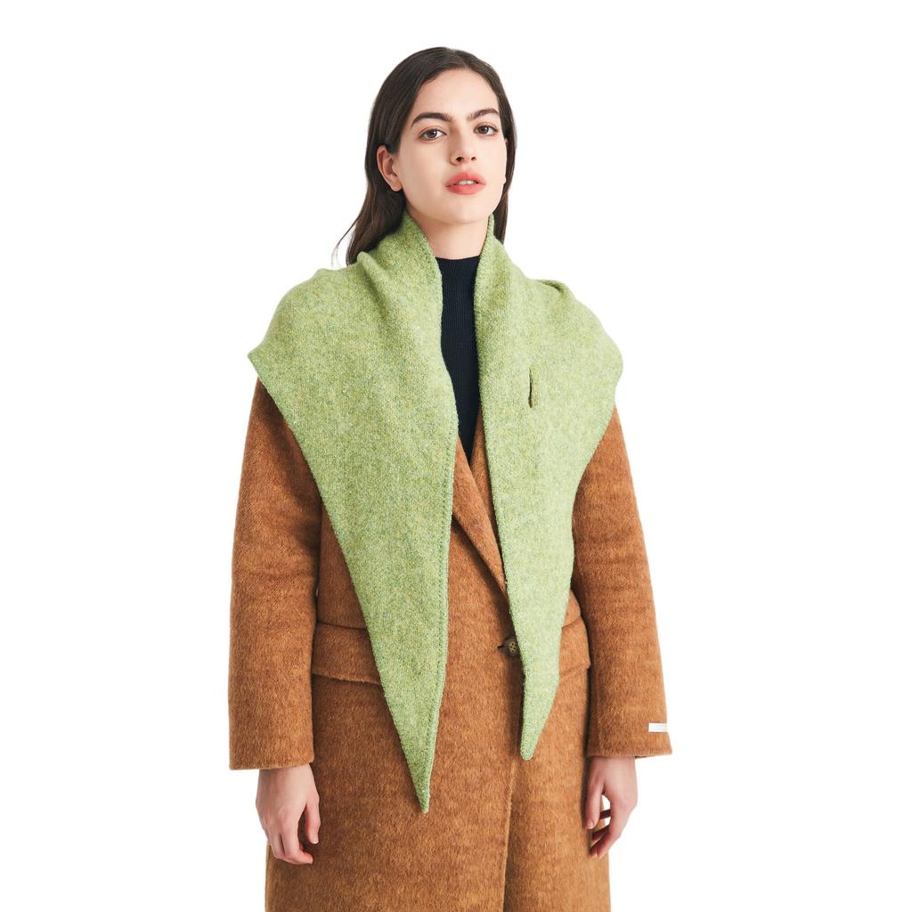 2025 New Autumn and Winter Wool Knitted Triangle Scarf Shawl Scarf