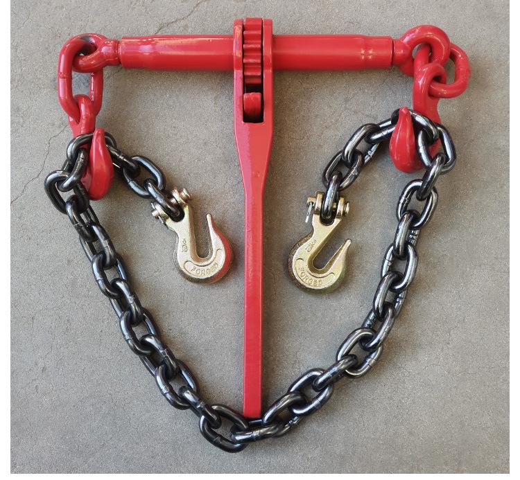 Steel Cable Ratchet Tensioner with Double Hook for Truck and Trailer