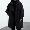 Men's Spring and Autumn Plus Size Solid Color Simple Coat Youth Medium-length Hooded Windbreaker