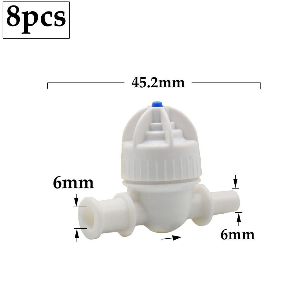 

Garden Miniature Valve Anti Drip Valve Cross Mist Connector Drip Irrigation For Greenhouse Atomizer Nozzle Connector 8Pcs