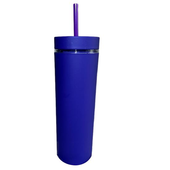 500ml Skinny Tumbler with Lid And Straw Double Wall Sippy Cup BPA-Free Tumblers