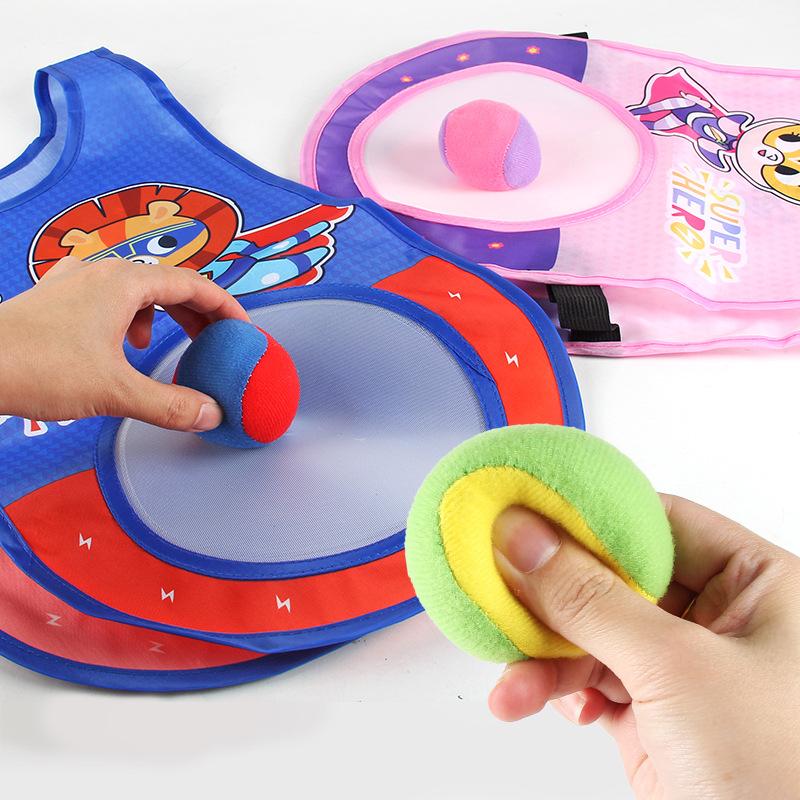 Children'S Sticky Jersey, Dodging Game Props, Two-In-One Game, Kindergarten Vest, Vest, Sports Sticky Ball Toy