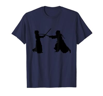 Silhouette Kendo Aikido Japanische Kampfkünste Gladiator Fan T-Shirt