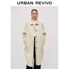 UR Women's Winter Elegant Wool Blend Oversized Long Coat