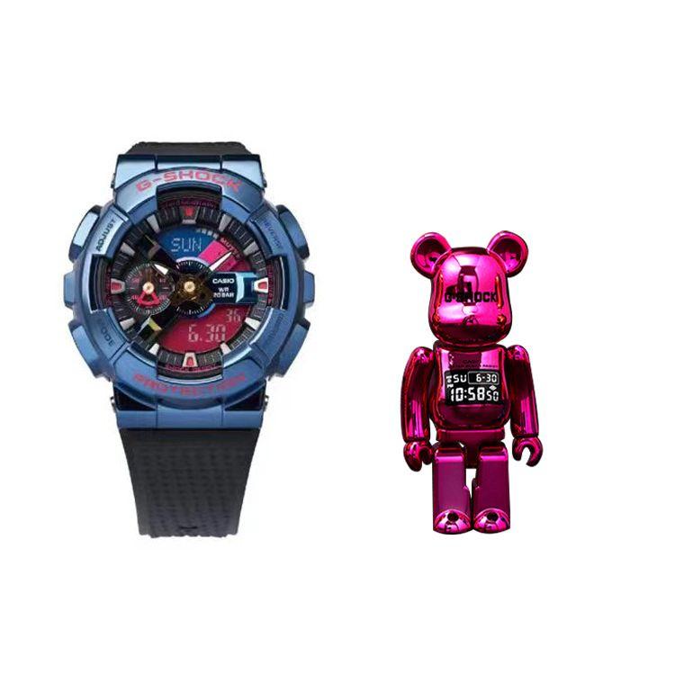 G-Shock Steel Heart Serie 200M Wasserdicht Quarzwerk Harzarmband Japanische Uhr Herrenuhren Mehrfarbig GM-110SN-2APFS-PERSON