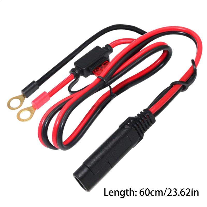 Motorcycle Battery Charger Cord SAE Adapter Battery Quick Connect SAE To O Ring Terminal Quick Disconnect Assembly Extension