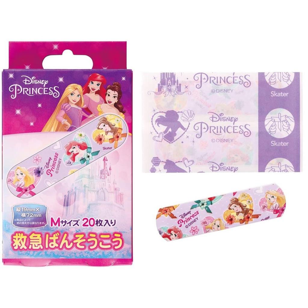 Skater First Aid Band-Aid M Size Adhesive Bandage Made Japan 20 Sheets Disney Princess Girls QQB1-A