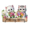 5D DIY Diamond Painting Art Hooks Dog Flower Cat Flower Dogs Wooden Hooks Diamond Painting Hook Rail for Home Office Decor