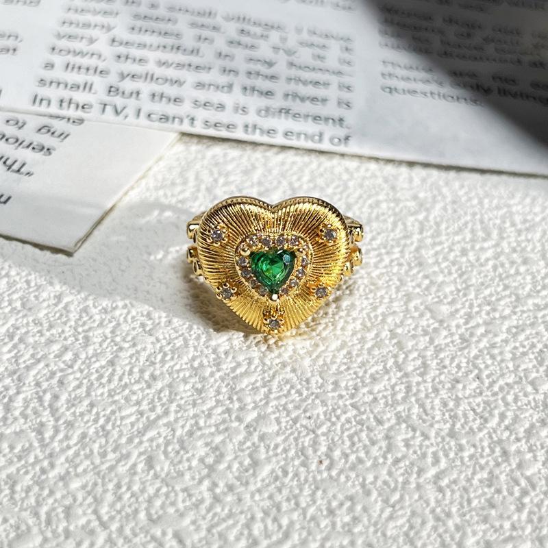 2026 Court Style Retro Heavy Industry Geometric Irregular Brushed Open Ring Women Ins Light Luxury Fashion Exquisite Index Finger Ring