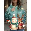 Fashion Women's Hooded Sweater 3D Casual Color Printing Casual Long Sleeve Sweater