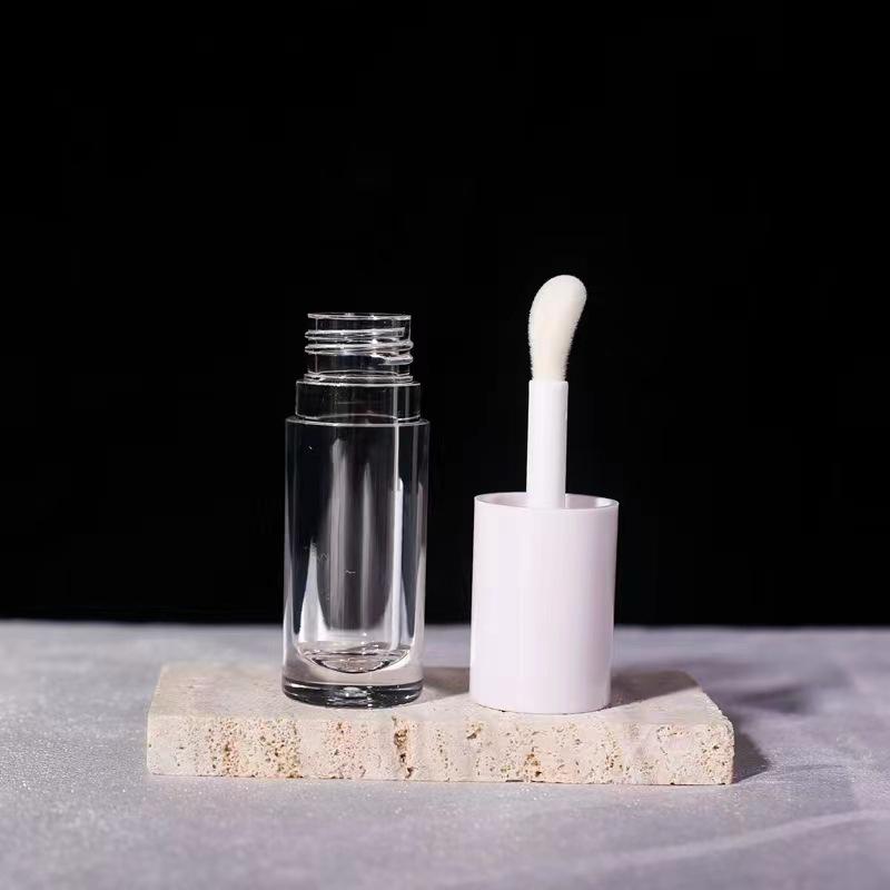 Large Round Lip Glaze Tube with Brush, 6ML Capacity - Empty Packaging