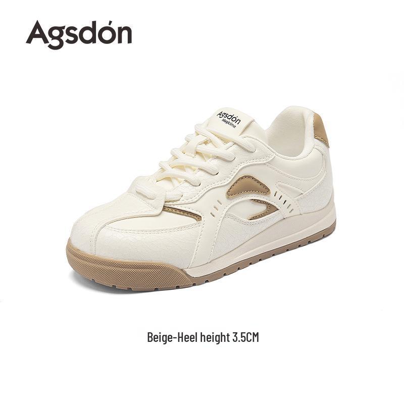 

Augusden Women s Thick-Soled White Sneakers - 2025 Autumn College Style Casual Trainers 37