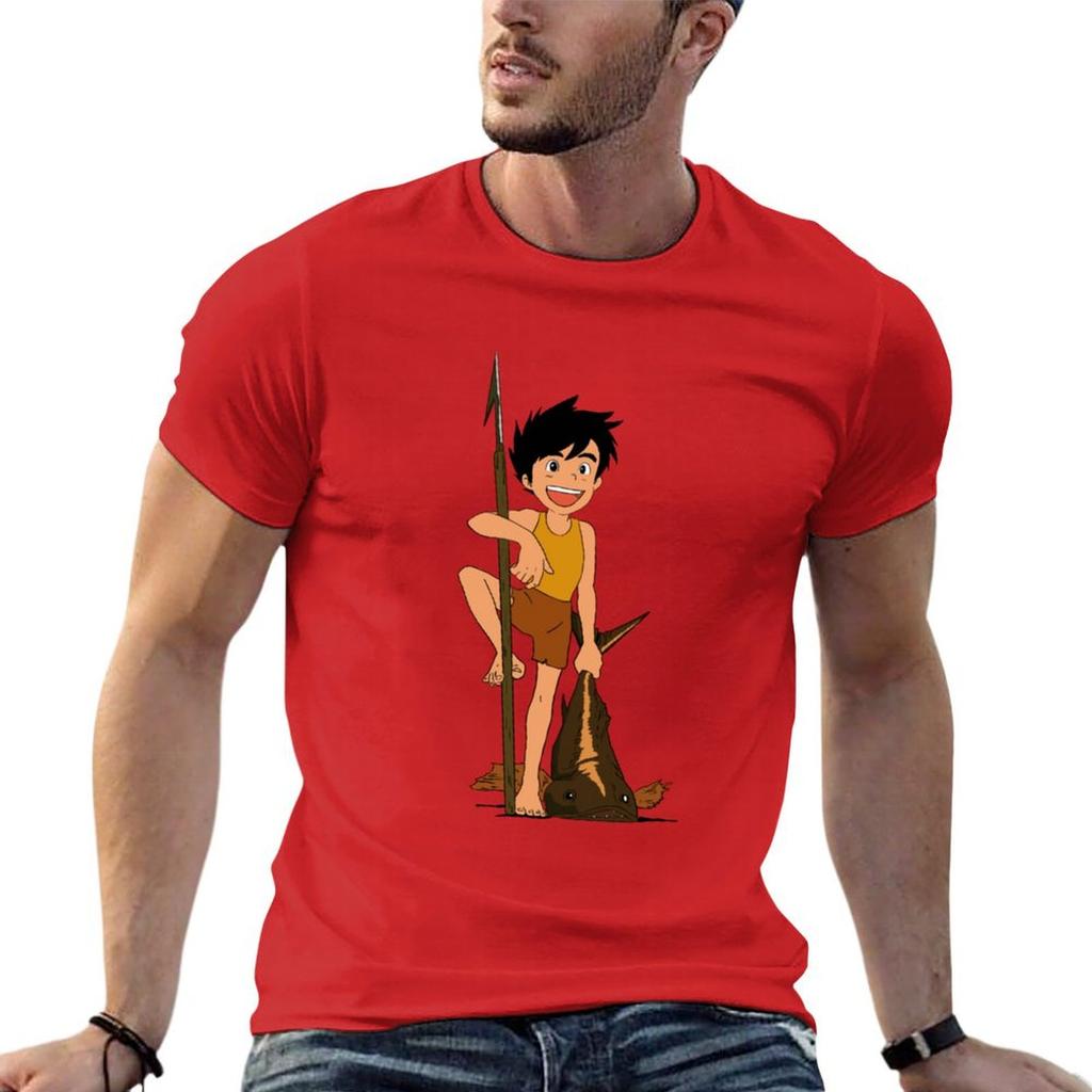 Conan Il Ragazzo del Futuro Illustrazione Fan Art T-shirt top t-shirt personalizzata dogana progetta la tua t-shirt bianca da uomo