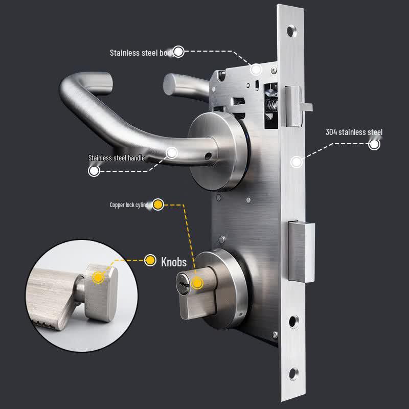 SK055F 304 Stainless Steel European Fire Door Lock